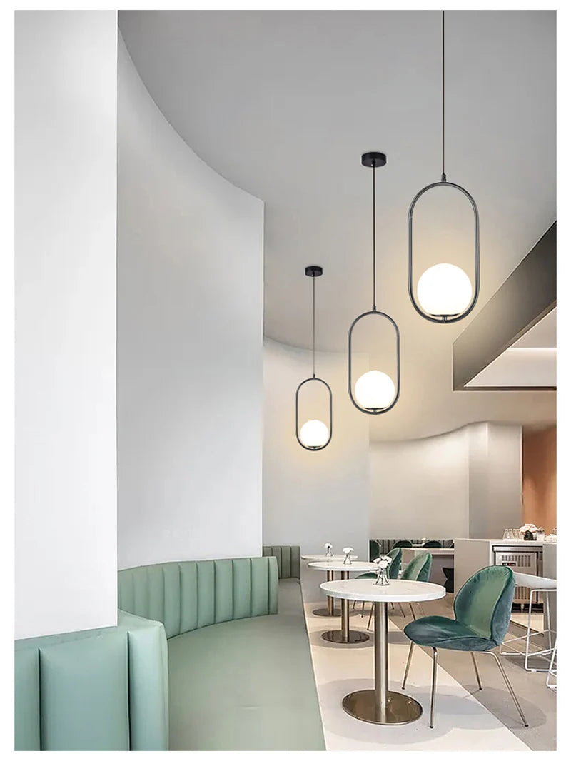 Nøordka Light Ceiling Light Fixtures Nordic Circular Globe Pendant Light Fixture