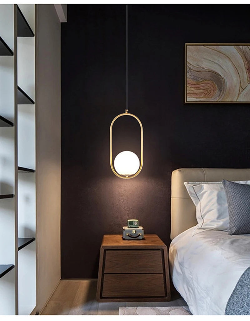 Nøordka Light Ceiling Light Fixtures Nordic Circular Globe Pendant Light Fixture