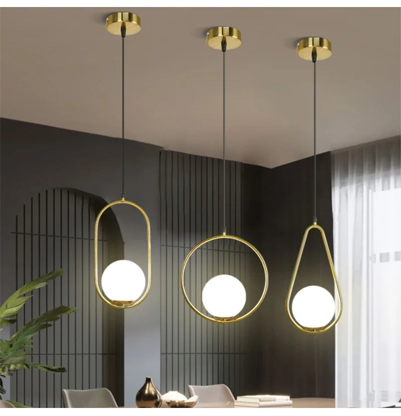 Nøordka Light Ceiling Light Fixtures Nordic Circular Globe Pendant Light Fixture