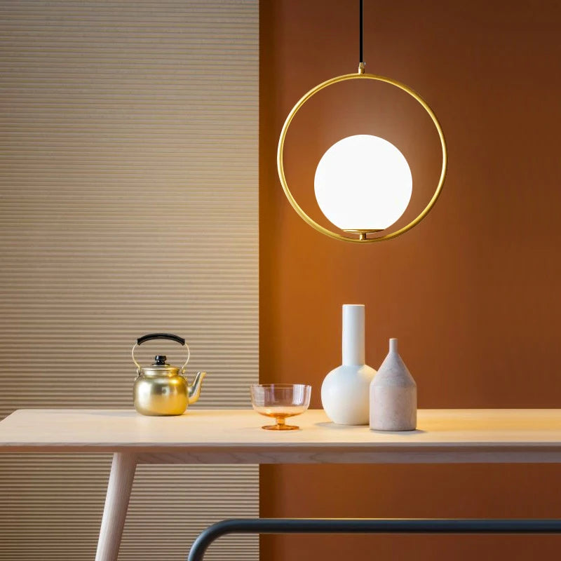 Nøordka Light Ceiling Light Fixtures Nordic Circular Globe Pendant Light Fixture