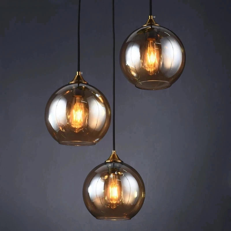 Nøordka Light Ceiling Light Fixtures Nordic LED Glass Ball Pendant Light for Home Decor