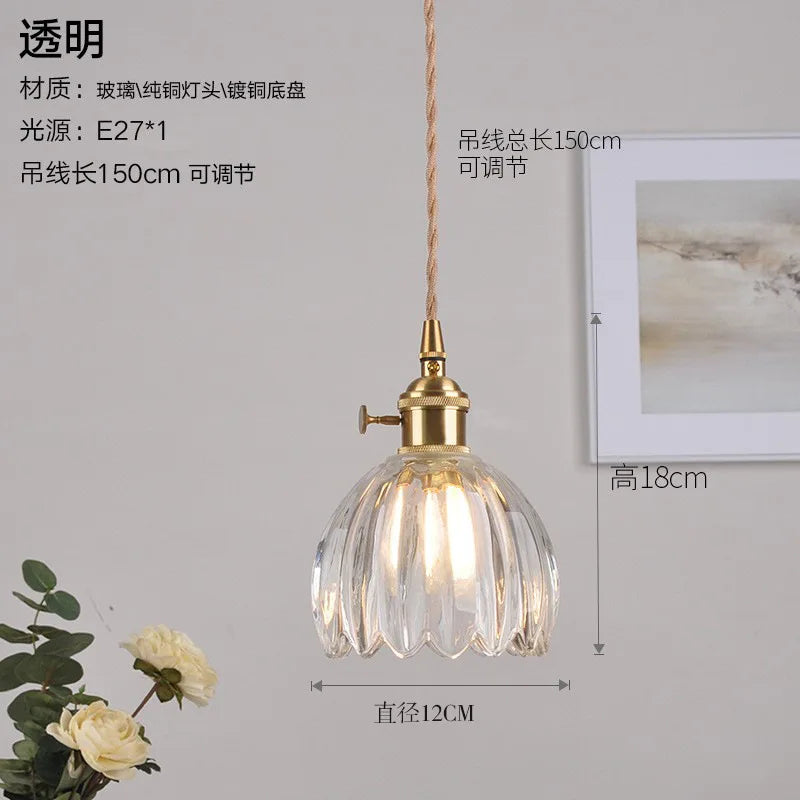 Nøordka Light Ceiling Light Fixtures Retro Glass Luster Patterned Pendant Light Fixture