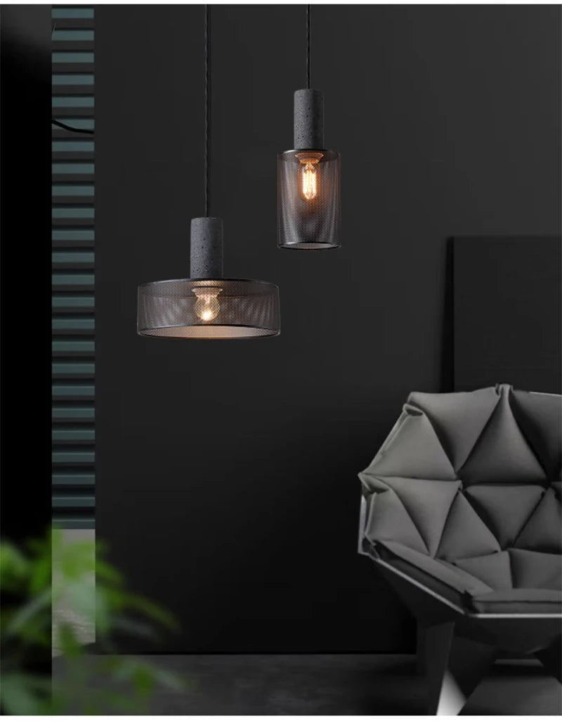Nøordka Light Ceiling Light Fixtures Vintage Concrete Tone Pendant Light Fixture