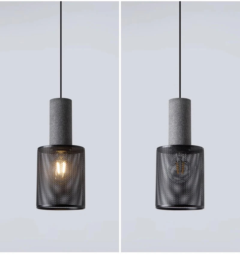 Nøordka Light Ceiling Light Fixtures Vintage Concrete Tone Pendant Light Fixture