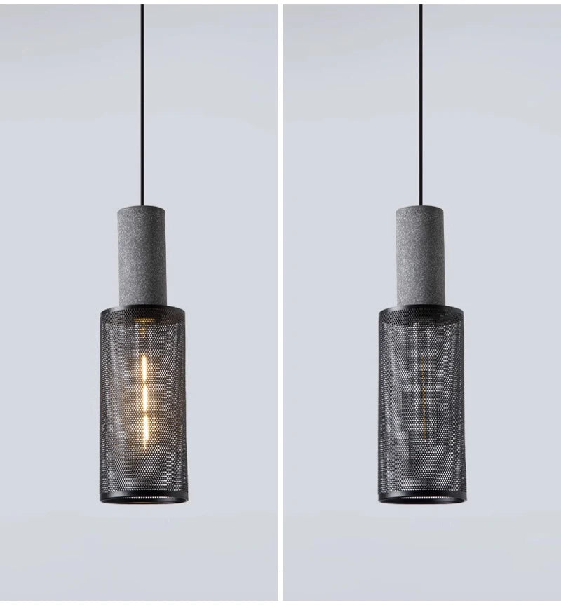 Nøordka Light Ceiling Light Fixtures Vintage Concrete Tone Pendant Light Fixture