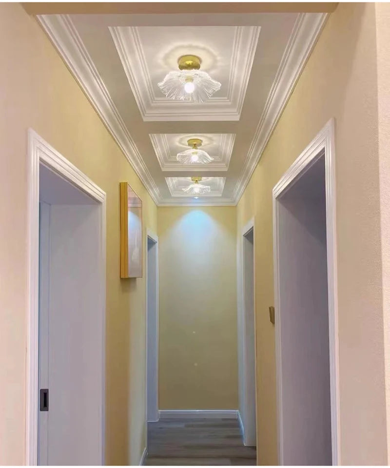 Nøordka Light Ceiling Light Fixtures Vintage Flower Glass Ceiling Light