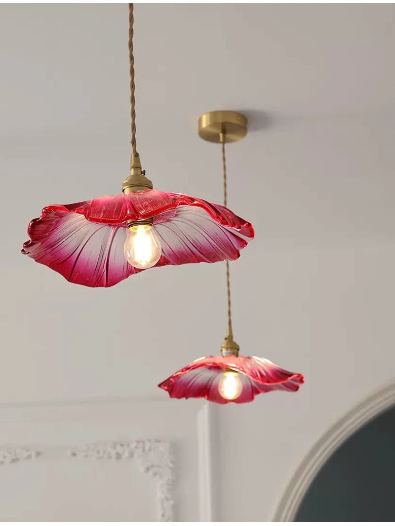 Nøordka Light Ceiling Light Fixtures Vintage Flower Glass Ceiling Light