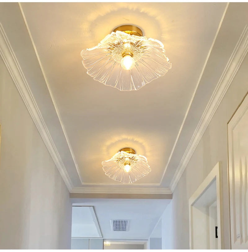 Nøordka Light Ceiling Light Fixtures Vintage Flower Glass Ceiling Light