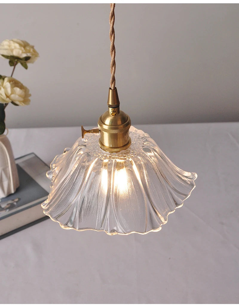 Nøordka Light Ceiling Light Fixtures Vintage Flower Glass Ceiling Light