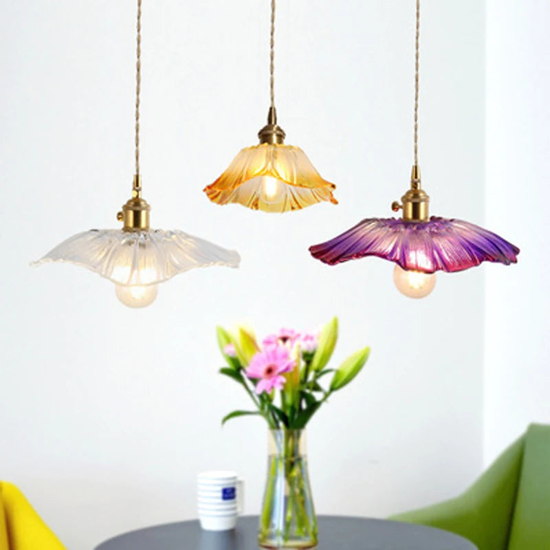 Nøordka Light Ceiling Light Fixtures Vintage Flower Glass Ceiling Light
