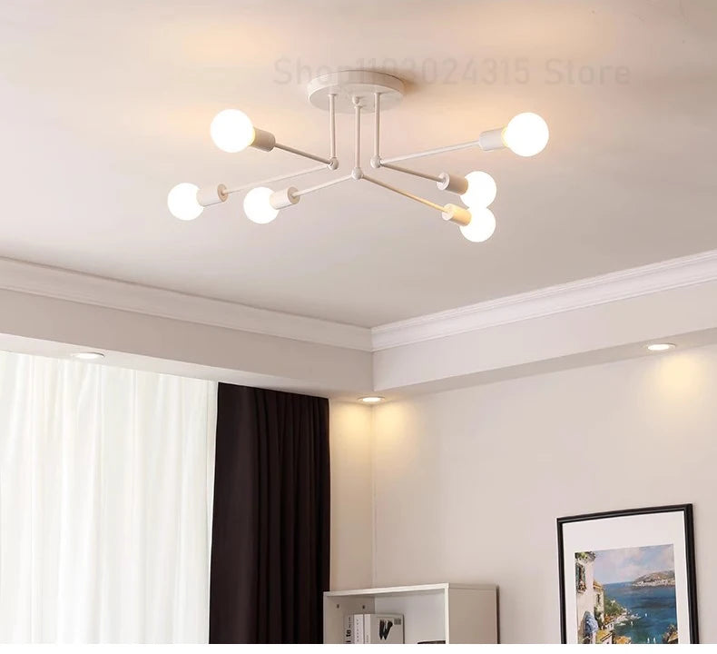 Nøordka Light Ceiling Light Fixtures Wrought Iron Flush-Mount Ceiling Light Fixture