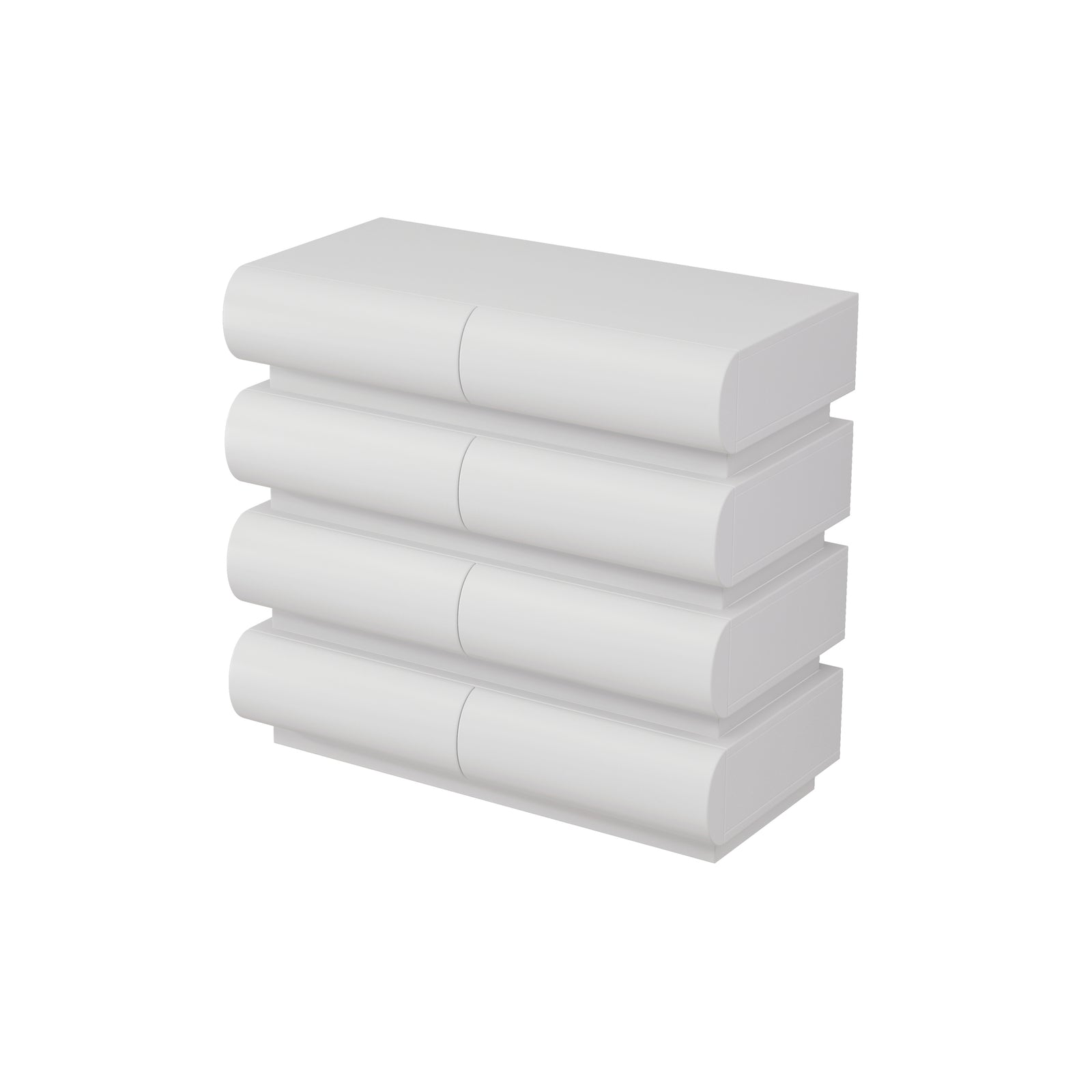 Nøordka Light Dresser Default 32" White Mid Century Modern 8 Drawer Dresser