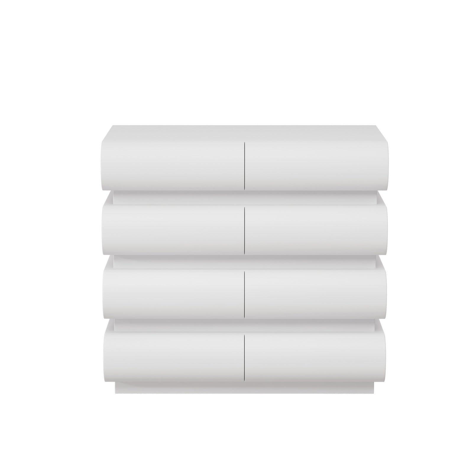 Nøordka Light Dresser Default 32" White Mid Century Modern 8 Drawer Dresser