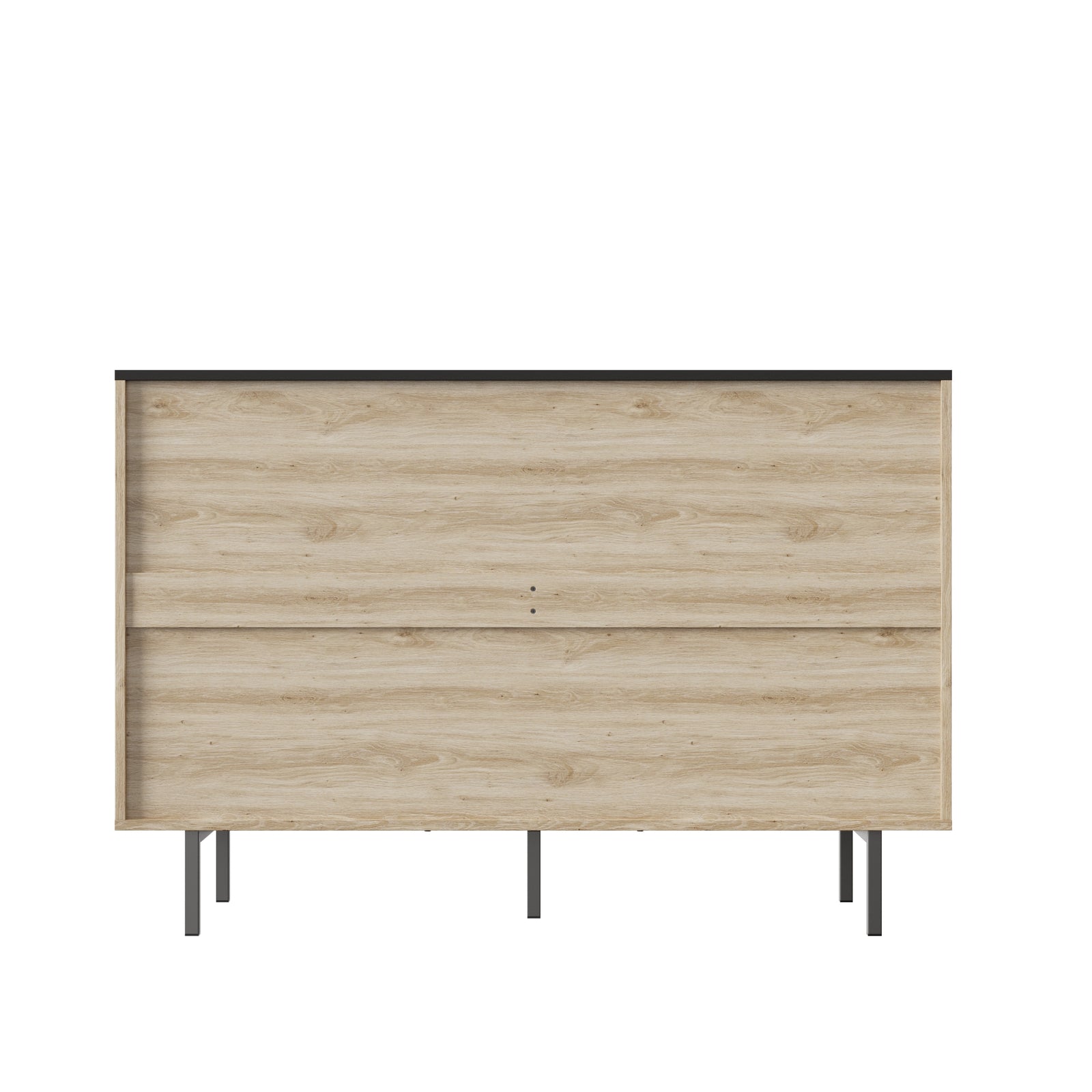 Nøordka Light Dresser Default 50" Natural & Black Minimalist Six Drawer Cabinet