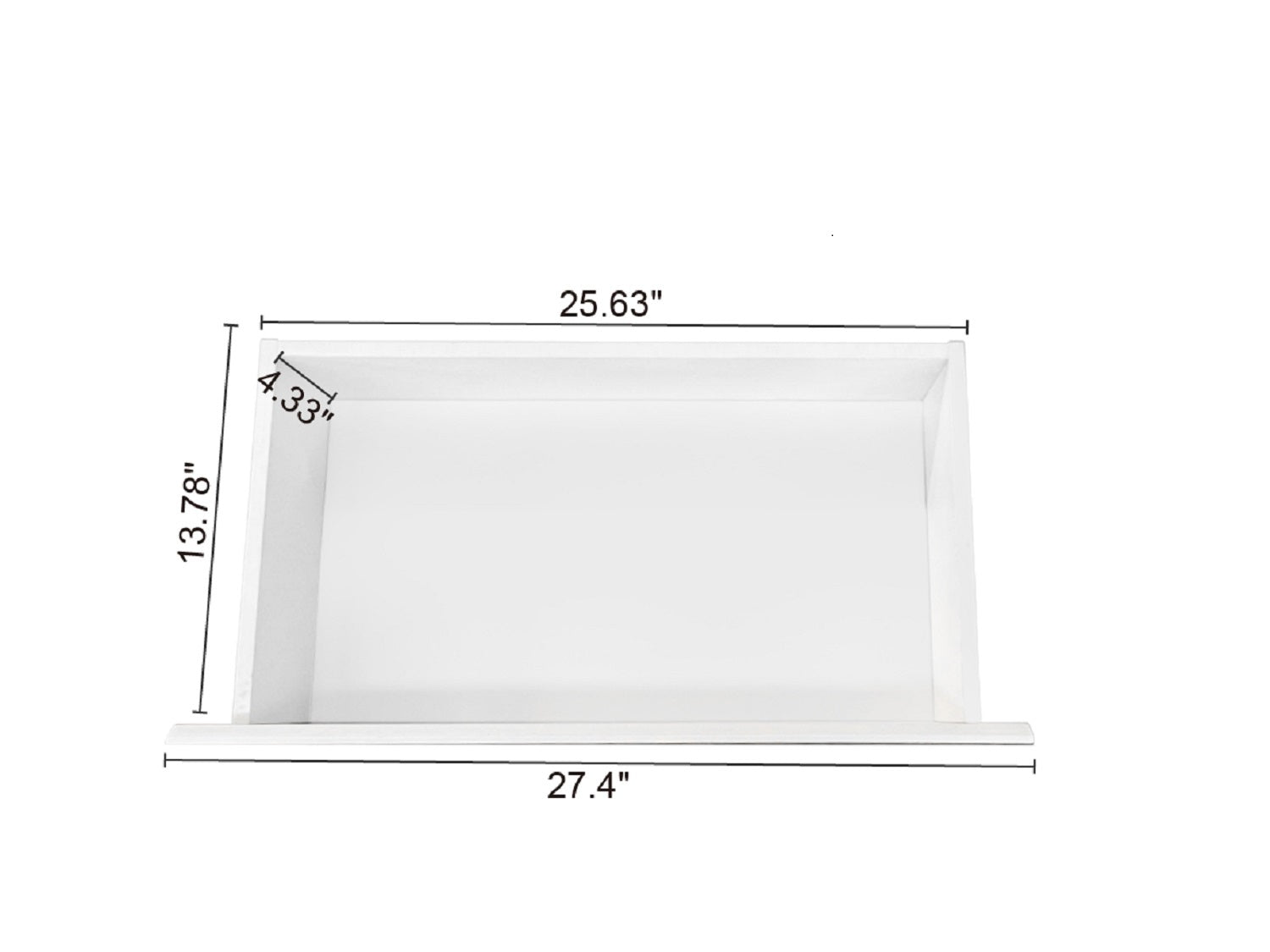 Nøordka Light Dresser Default 55" White Simple 6 Drawer Double Dresser