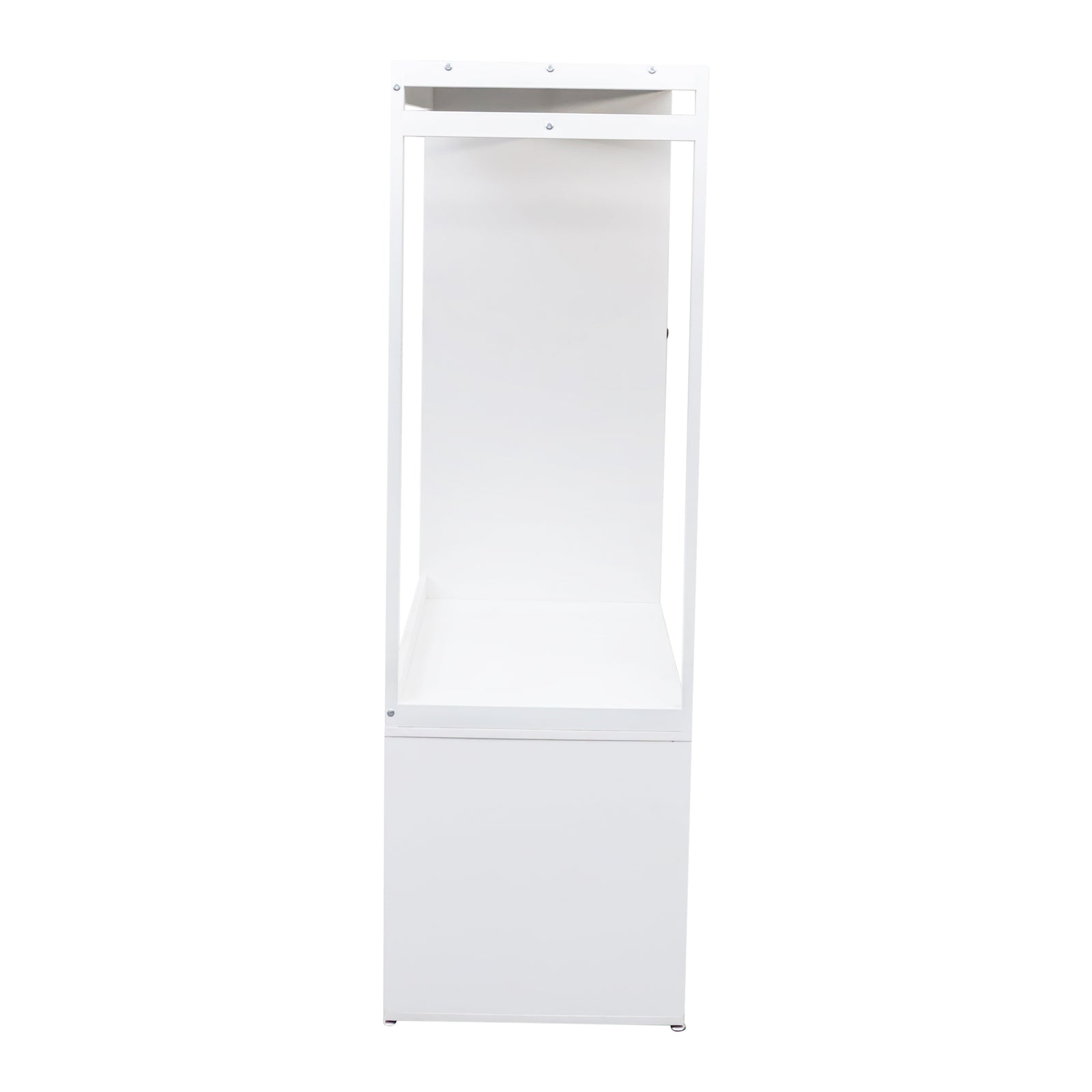 Nøordka Light Dresser Default 63" White High Wardrobe Closet with Shelves & Hanging Rod
