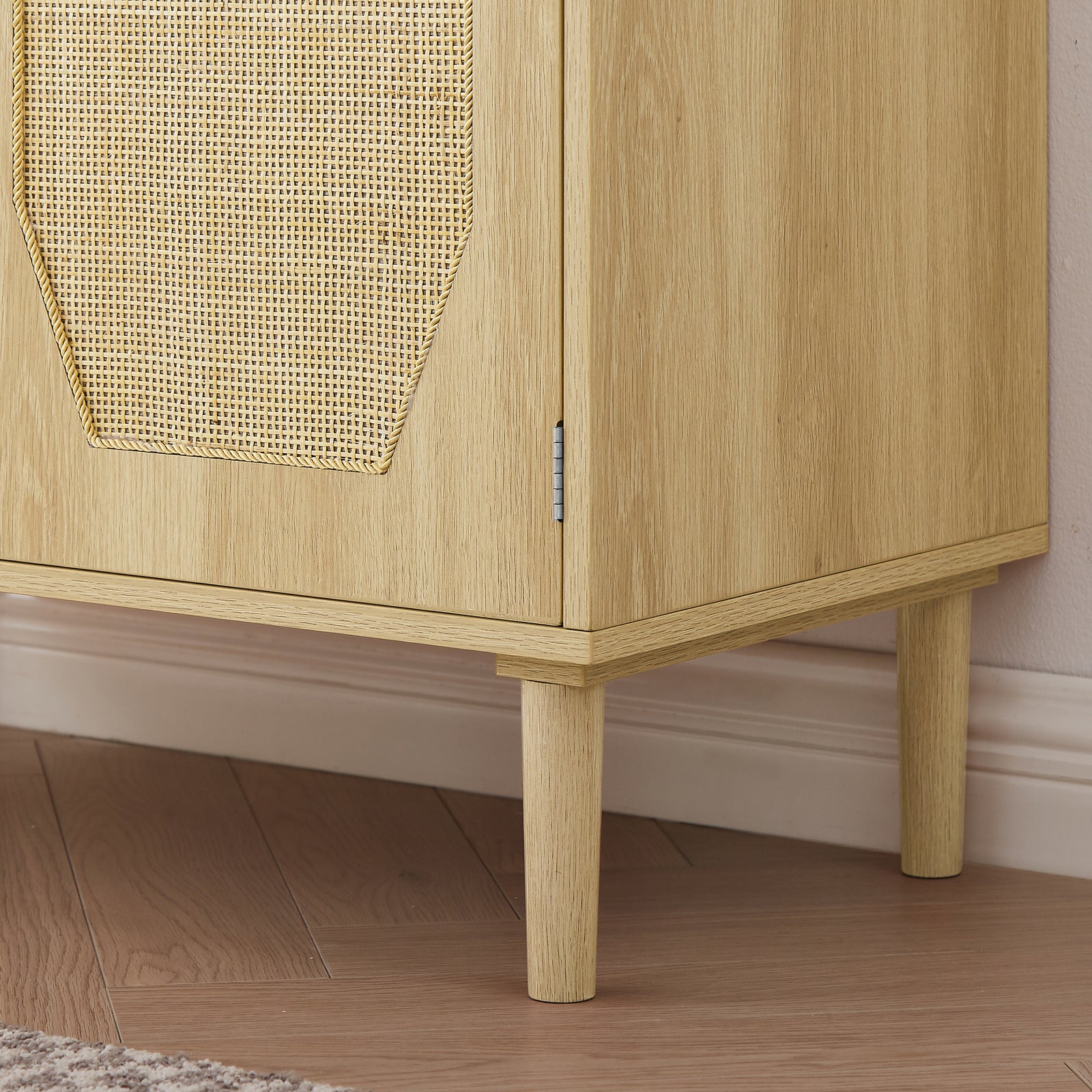 Nøordka Light Sideboard Default 35" Natural Tone Rattan Door Kitchen Cabinet