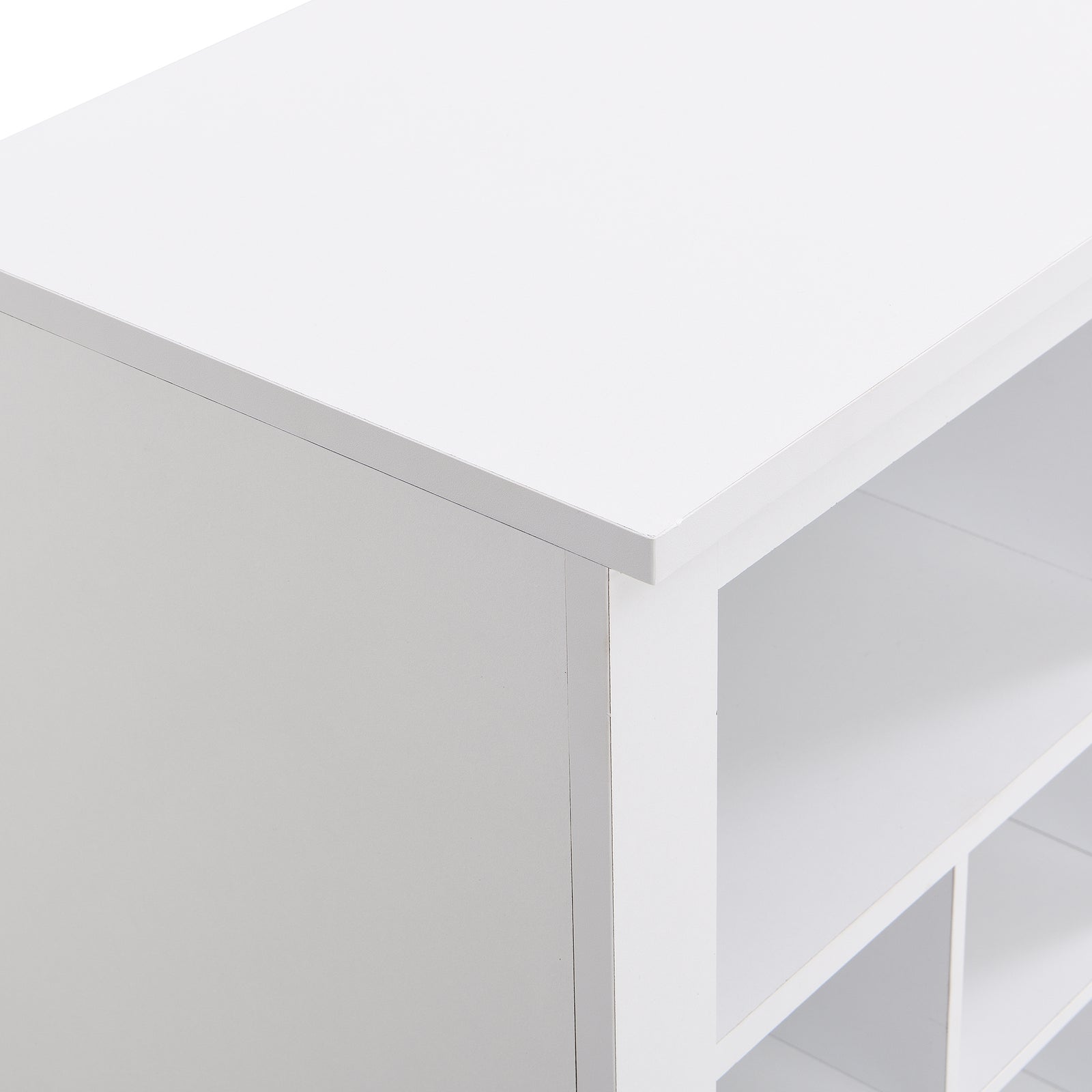 Nøordka Light Sideboard Default 45" White Sleek 24 Shoe Cubby Console
