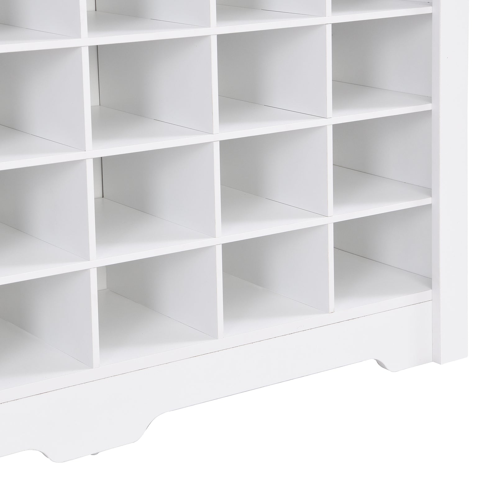 Nøordka Light Sideboard Default 45" White Sleek 24 Shoe Cubby Console