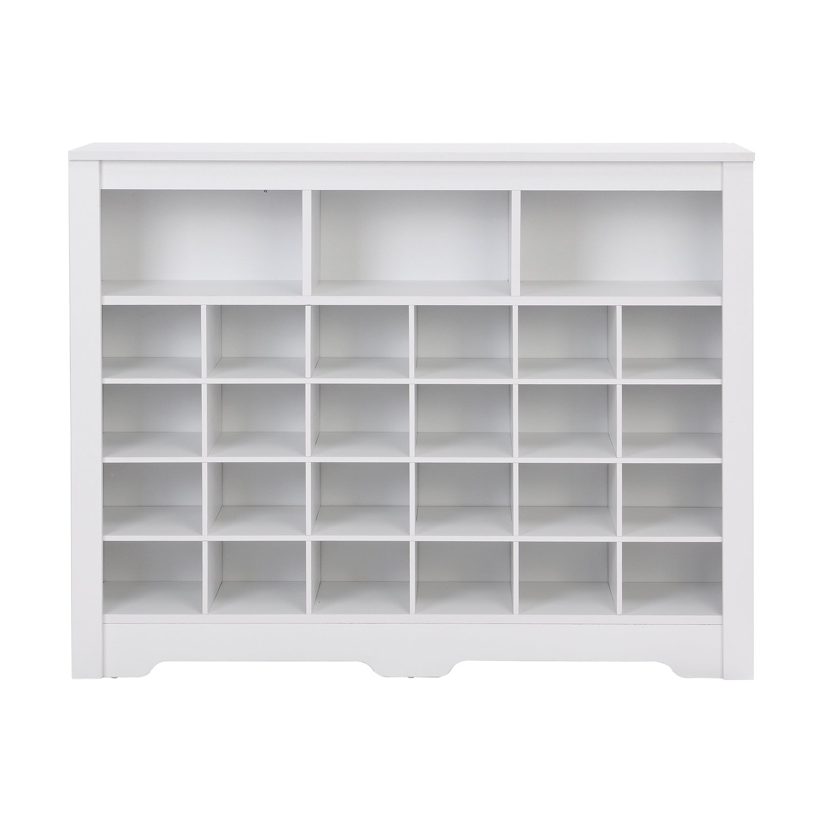 Nøordka Light Sideboard Default 45" White Sleek 24 Shoe Cubby Console