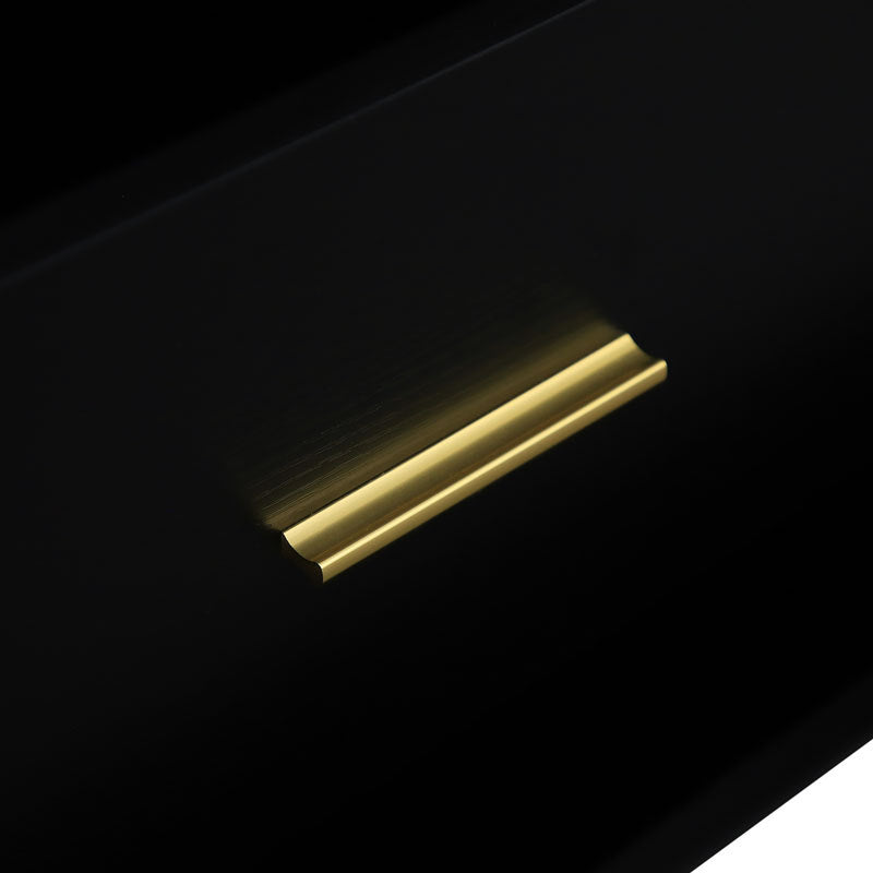 Nøordka Light Sideboard Default 50" Mid Century Modern Black 6-Drawer Dresser