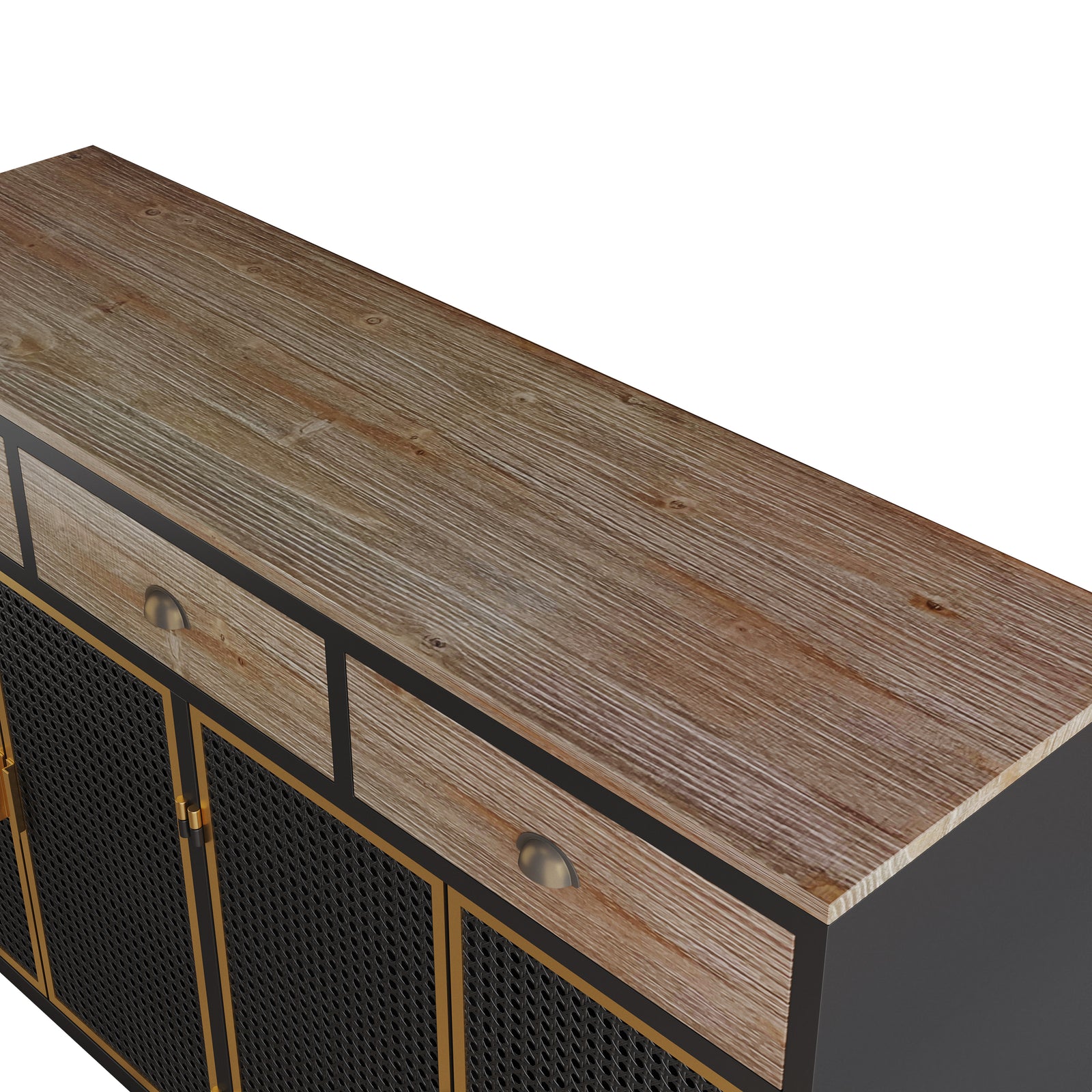 Nøordka Light Sideboard Default 50" Mid Century Modern Metal Sideboard with Durable Storage