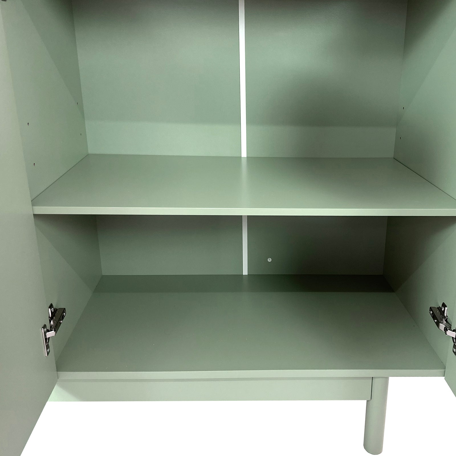 Nøordka Light Sideboard Default 60" Stylish Mint Green 4-Door Storage Cabinet with Wood Pulls