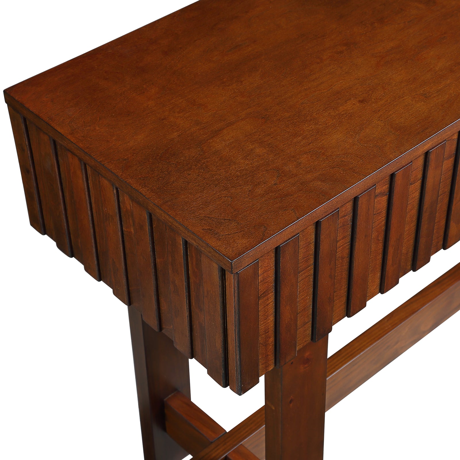 Nøordka Light TV Stand Default 52" Cherry Mid Century Modern Sofa Table with Storage Space