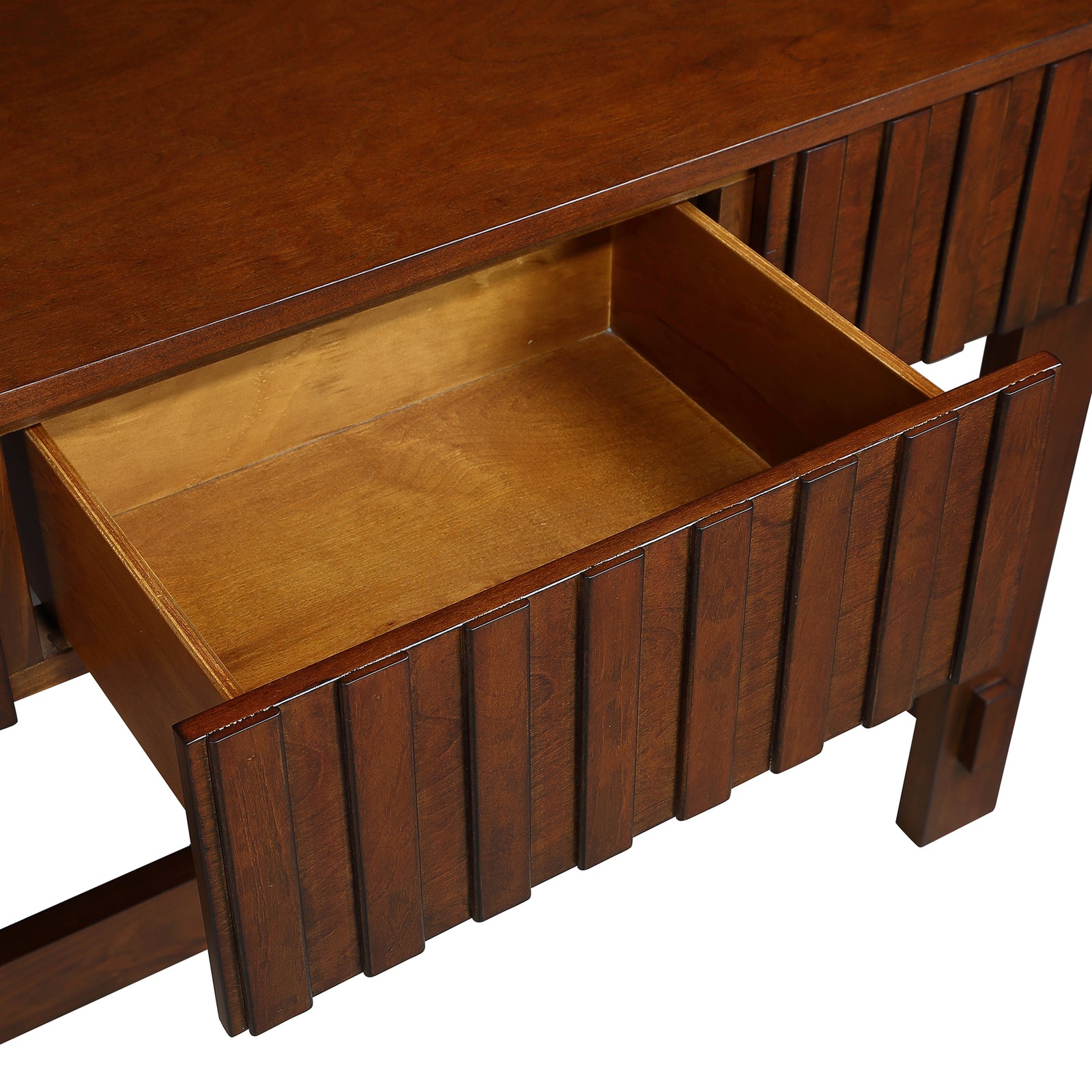 Nøordka Light TV Stand Default 52" Cherry Mid Century Modern Sofa Table with Storage Space