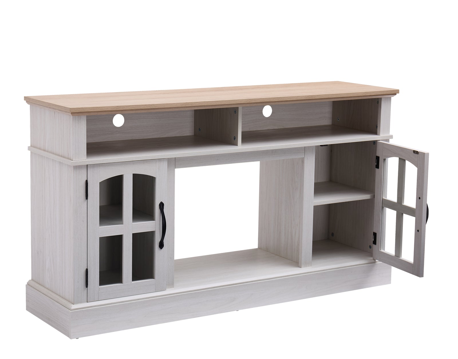 Nøordka Light TV Stand Default 58" Jasmin White Fireplace TV Stand with 23" Electric Fireplace for TVs up to 70"