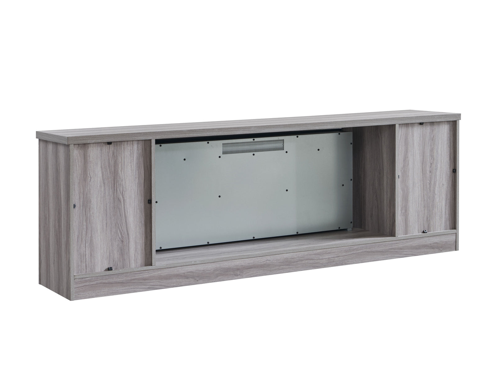 Nøordka Light TV Stand Default 75" Gray Fireplace TV Stand for TVs Up to 80" with 44" Intergrated Electric Fireplace