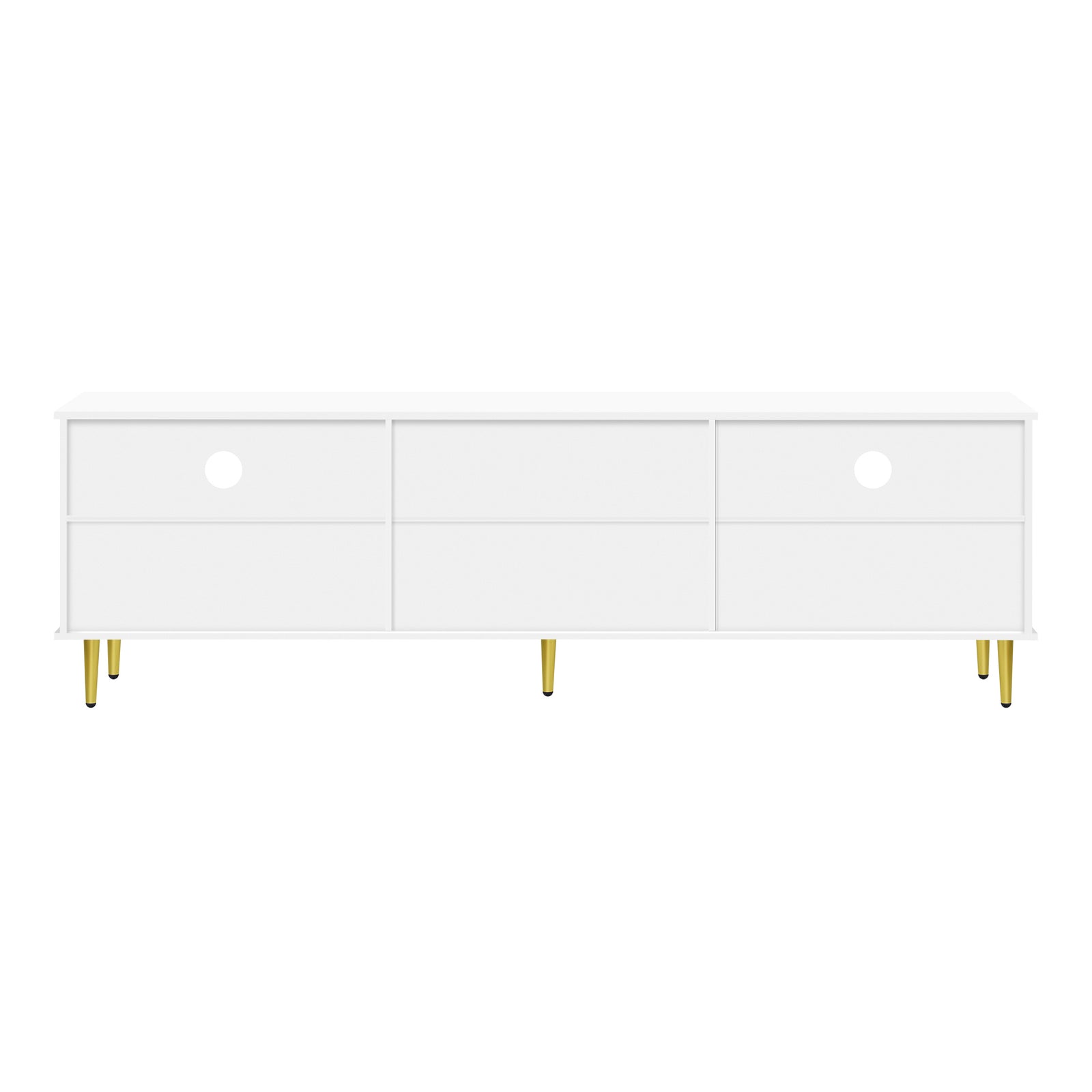 Nøordka Light TV Stand Default 80" White Mid Century Modern TV Stand with Fluted Glass Doors for TVs up to 80"