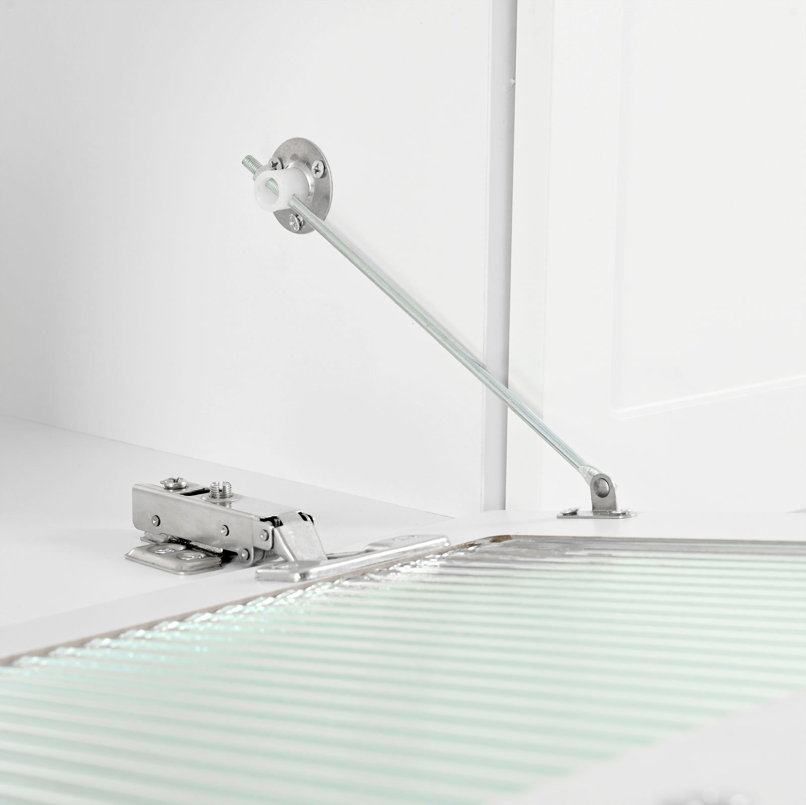 Nøordka Light TV Stand Default 90" White TV Stand with LED & Fluted Glass for TVs Up to 95"