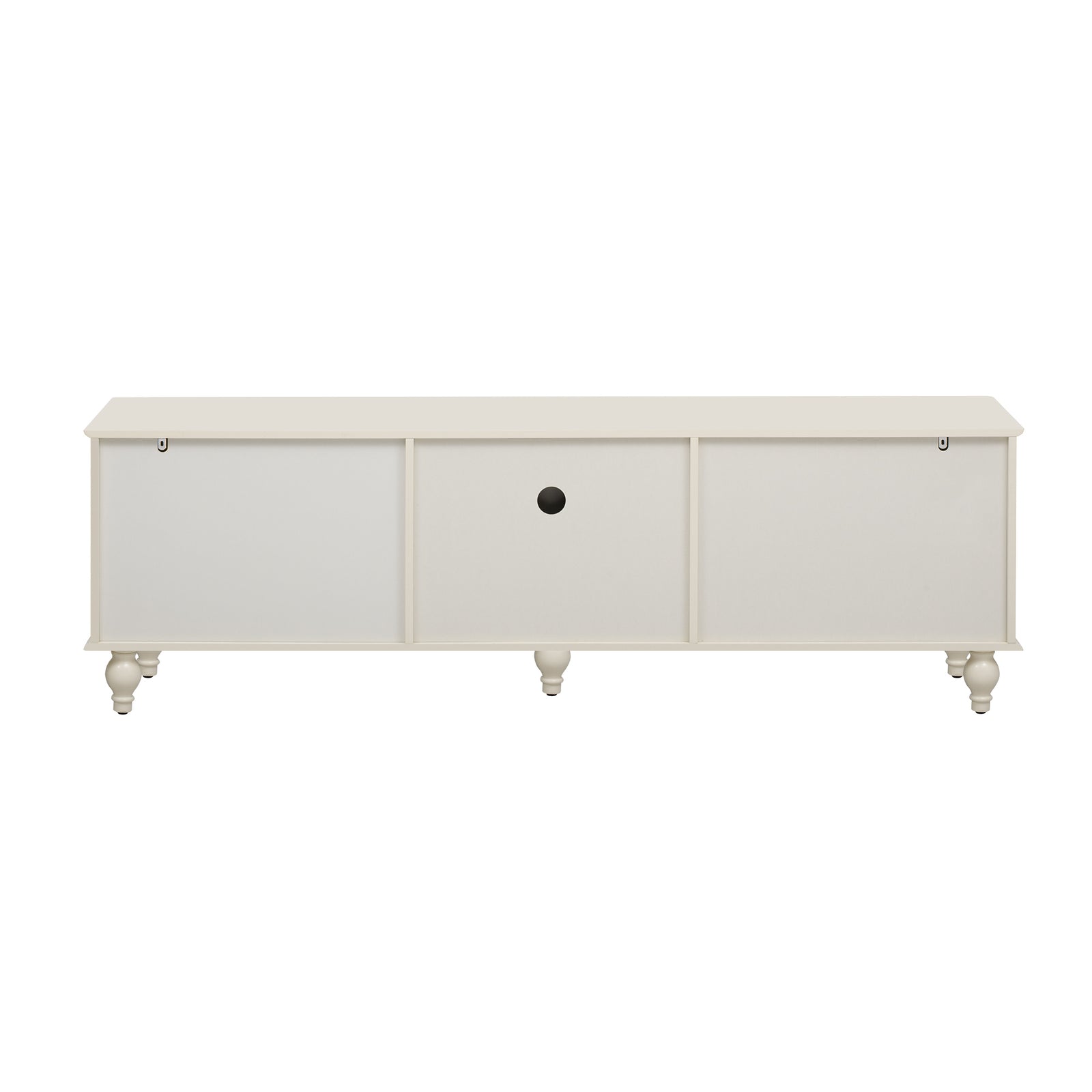 Nøordka Light TV Stand Default Antique White Mid Century Modern TV Stand for TVs Up to 75" with Fluted Glass Doors