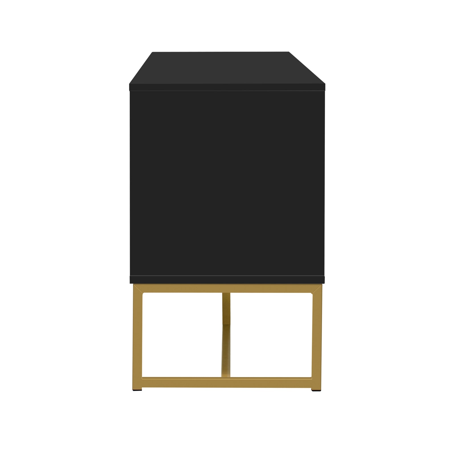 Nøordka Light TV Stand Default Black Mid Century Modern TV Stand & Entertainment Center for TVs Up to 70" with Gold Accents