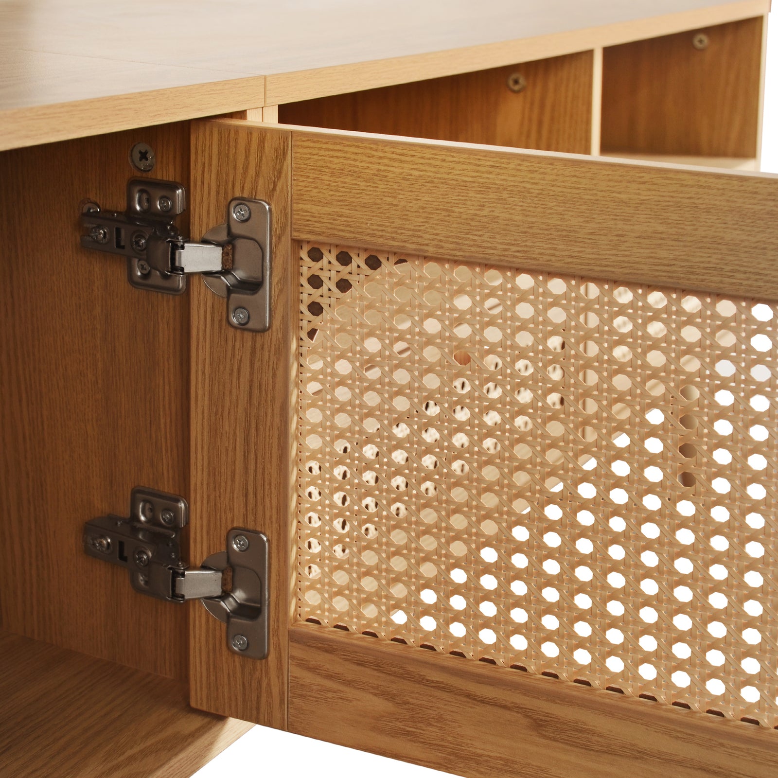 Nøordka Light TV Stand Default Natural Wood Boho TV Stand & Media Console for TVs up to 85"