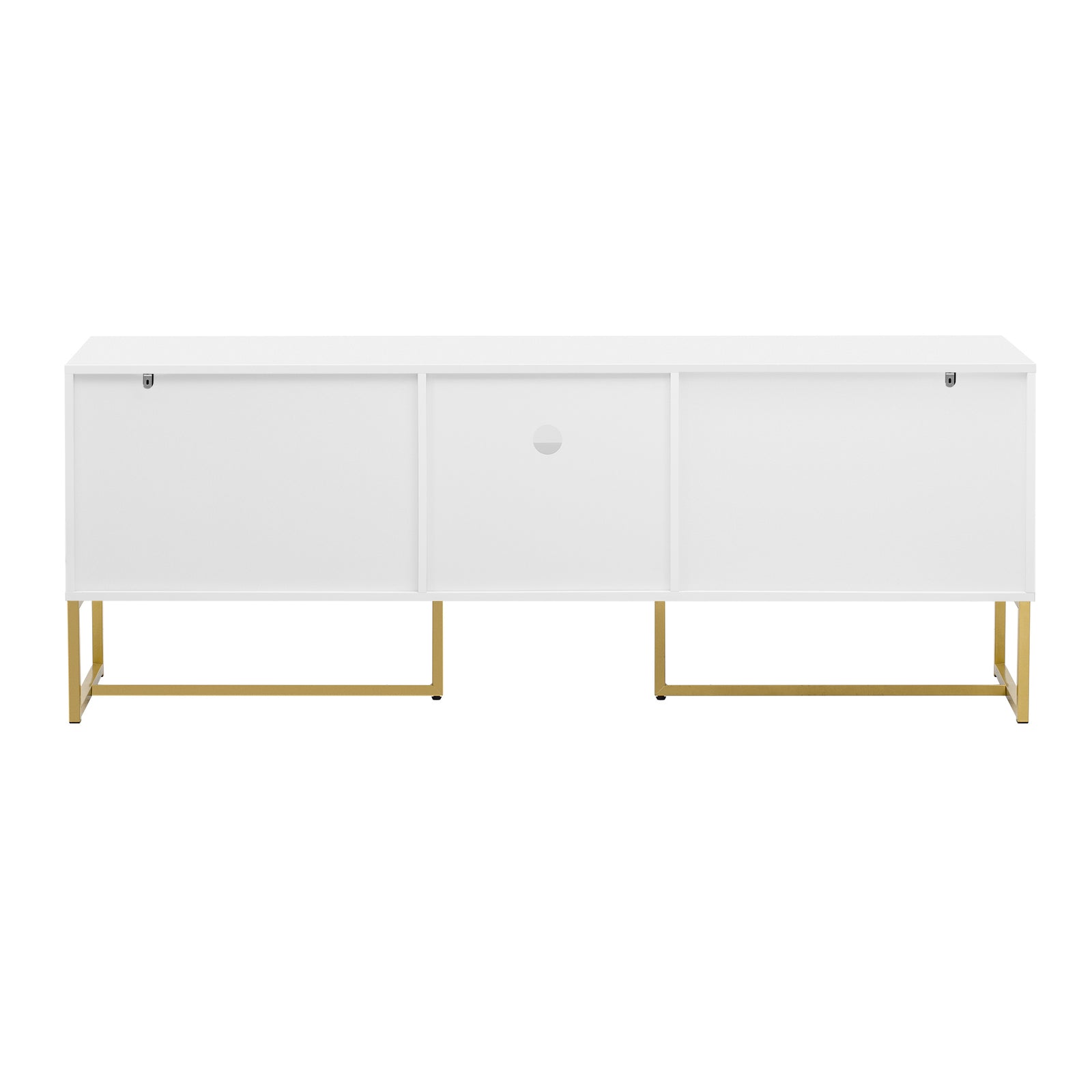 Nøordka Light TV Stand Default White Mid Century Modern TV Stand for TVs Up to 70" with Metal Base