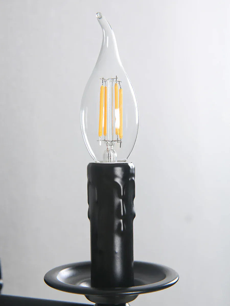 Nøordka Light Wall Light Fixtures Black Vintage Iron Art Wall Lamp Light Fixture