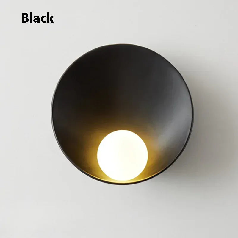 Nøordka Light Wall Light Fixtures Black / Warm White Japanese Style Shell Wall Lamp Light Fixture