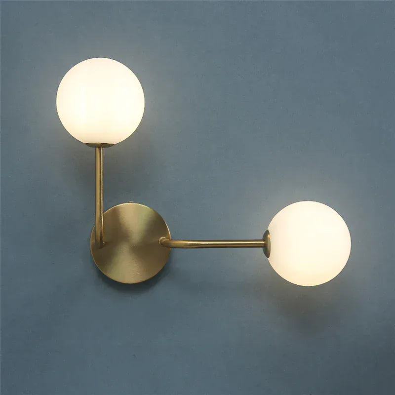 Nøordka Light Wall Light Fixtures C Golden Contemporary Glass Ball Wall Light Fixture