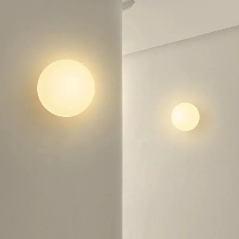 Nøordka Light Wall Light Fixtures Concealed Base Glass Wall Lamps In Frosted or Gloss