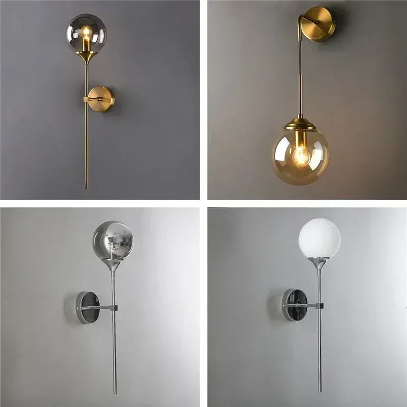 Nøordka Light Wall Light Fixtures Glass Ball Indoor Wall Lamp Lighting Fixture