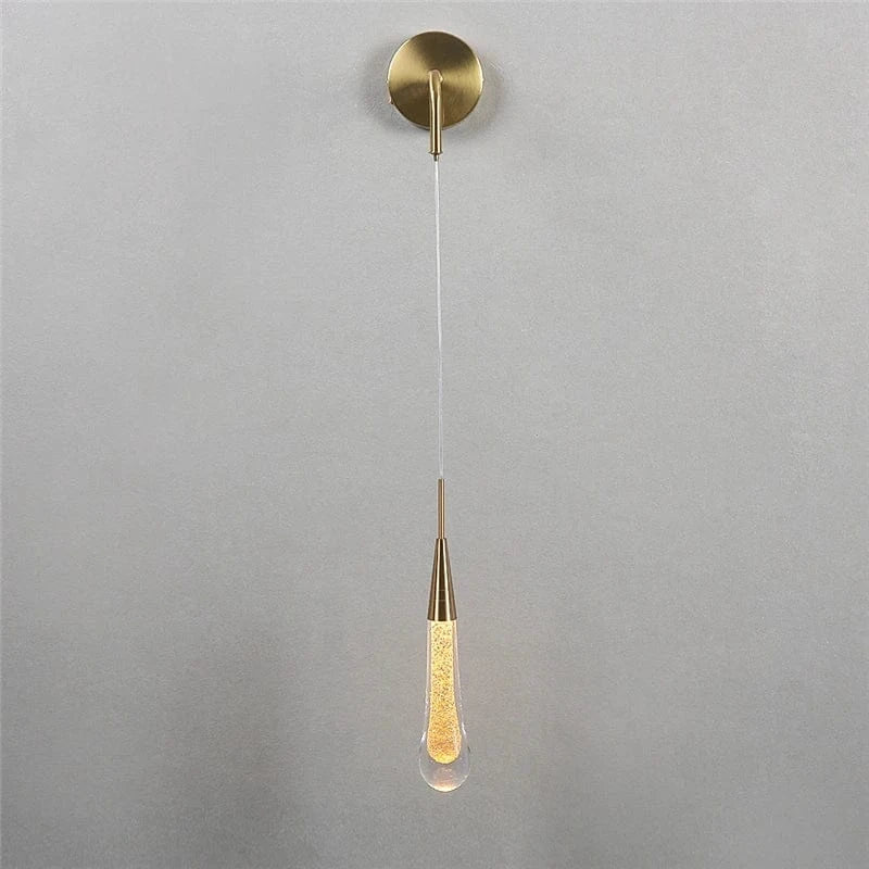 Nøordka Light Wall Light Fixtures Gold Droplet Shaped Wall Lamp Light Fixture