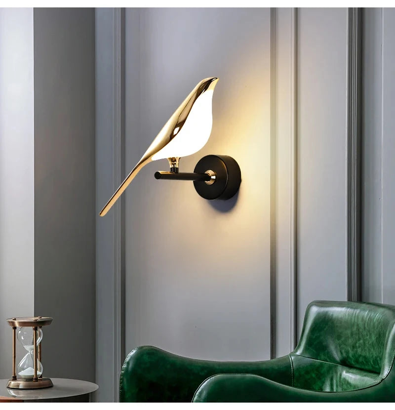 Nøordka Light Wall Light Fixtures Golden Magpie Wall Sconce Light Fixture