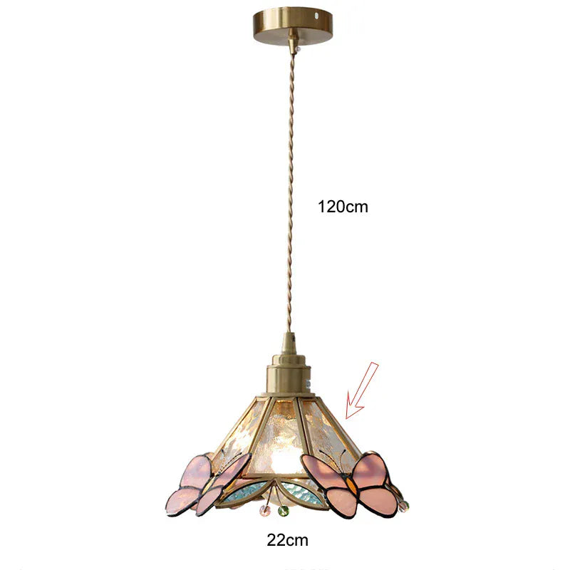 Nøordka Light Wall Light Fixtures L / Warm White (2700-3500K) Retro Copper Tiffany Wall Lamp Light Fixture