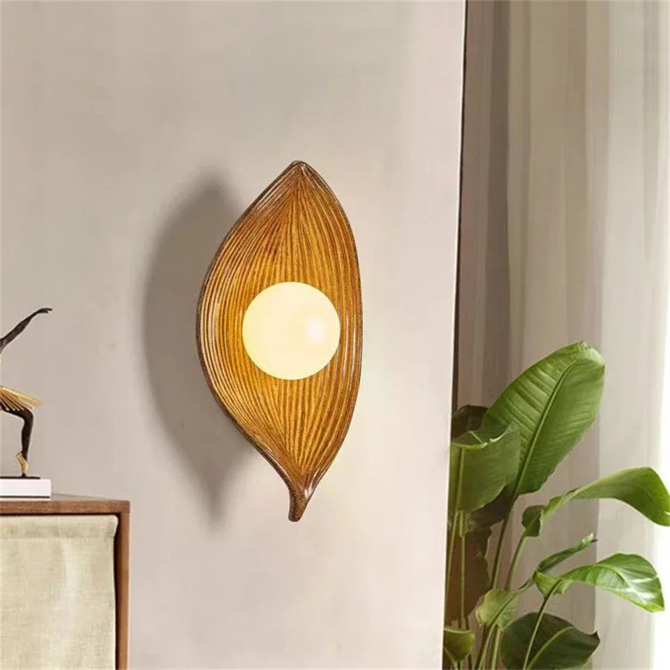 Nøordka Light Wall Light Fixtures Leaf Shade Wall Lamp Light Fixture