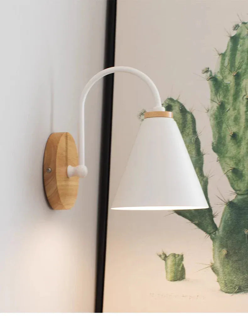 Nøordka Light Wall Light Fixtures Macaron Solid Wood Wall Lamp Lighting Fixture