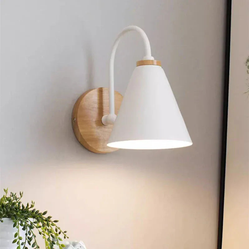 Nøordka Light Wall Light Fixtures Macaron Solid Wood Wall Lamp Lighting Fixture
