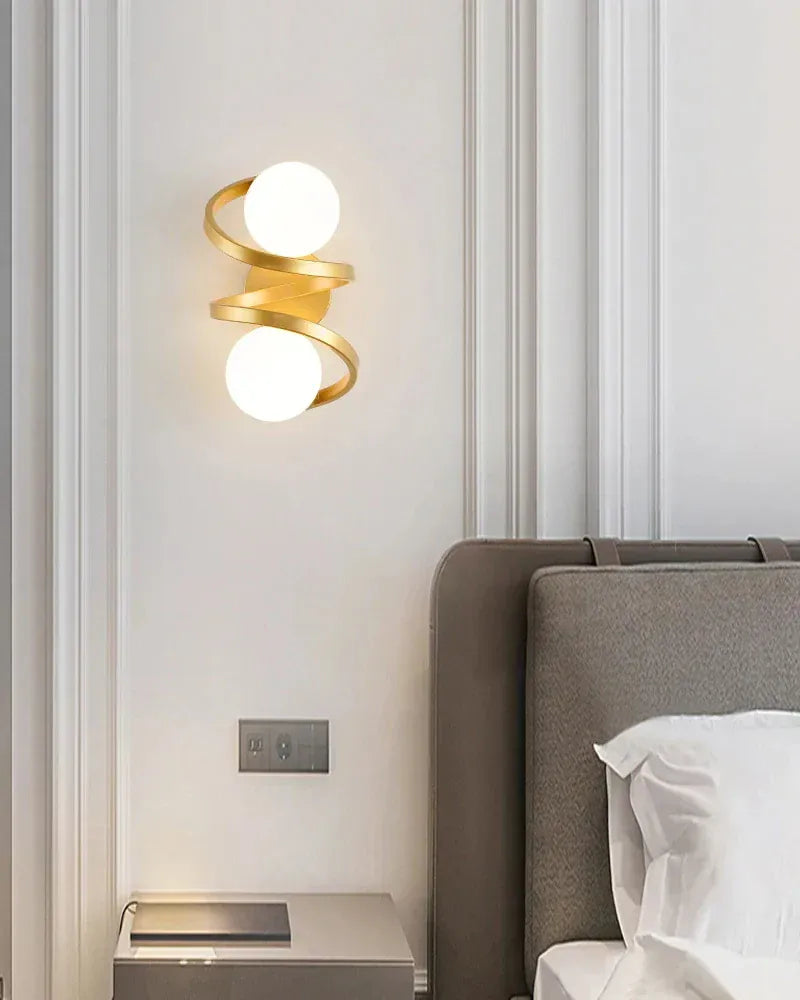 Nøordka Light Wall Light Fixtures Modern Globe Wall Sconce Light Fixture in Black or Gold