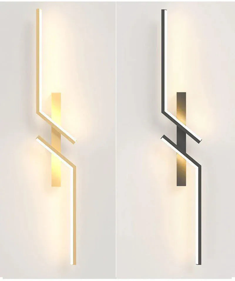 Nøordka Light Wall Light Fixtures Modern Minimalist LED Wall Light Fixture In Black or Gold